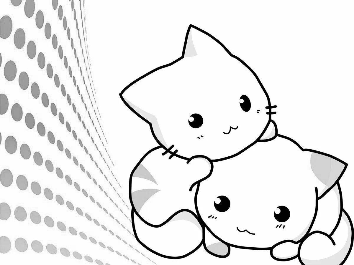 Приятная раскраска самого милого кота