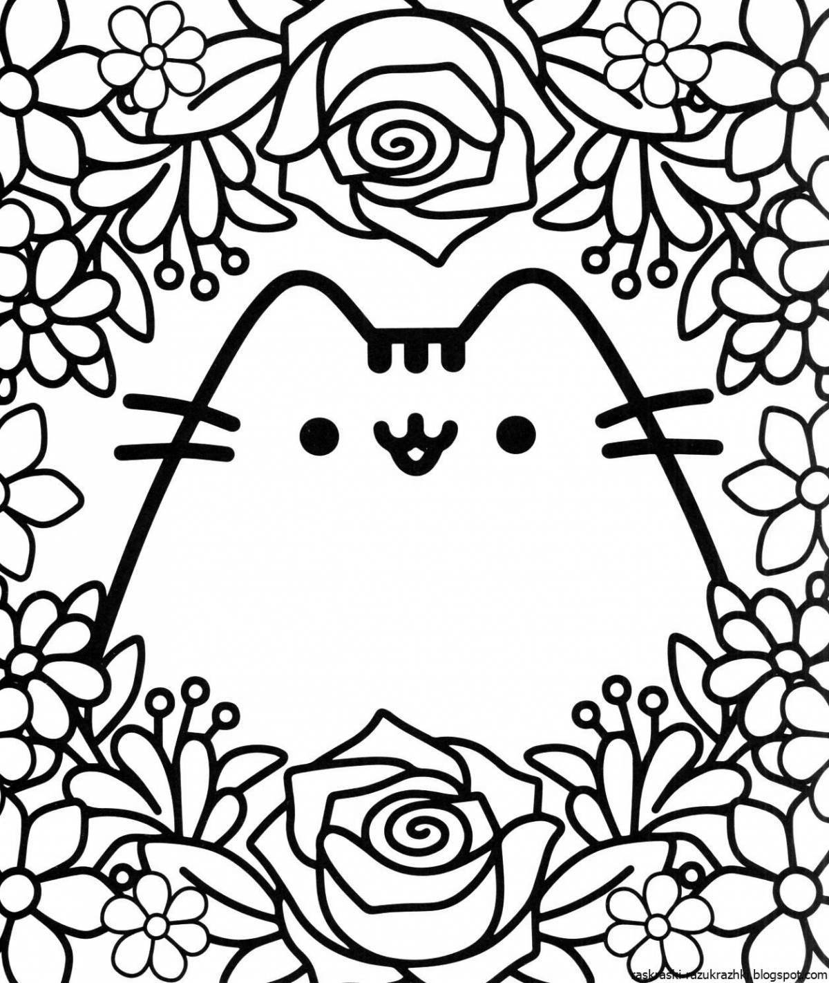 Live coloring of the cutest cat