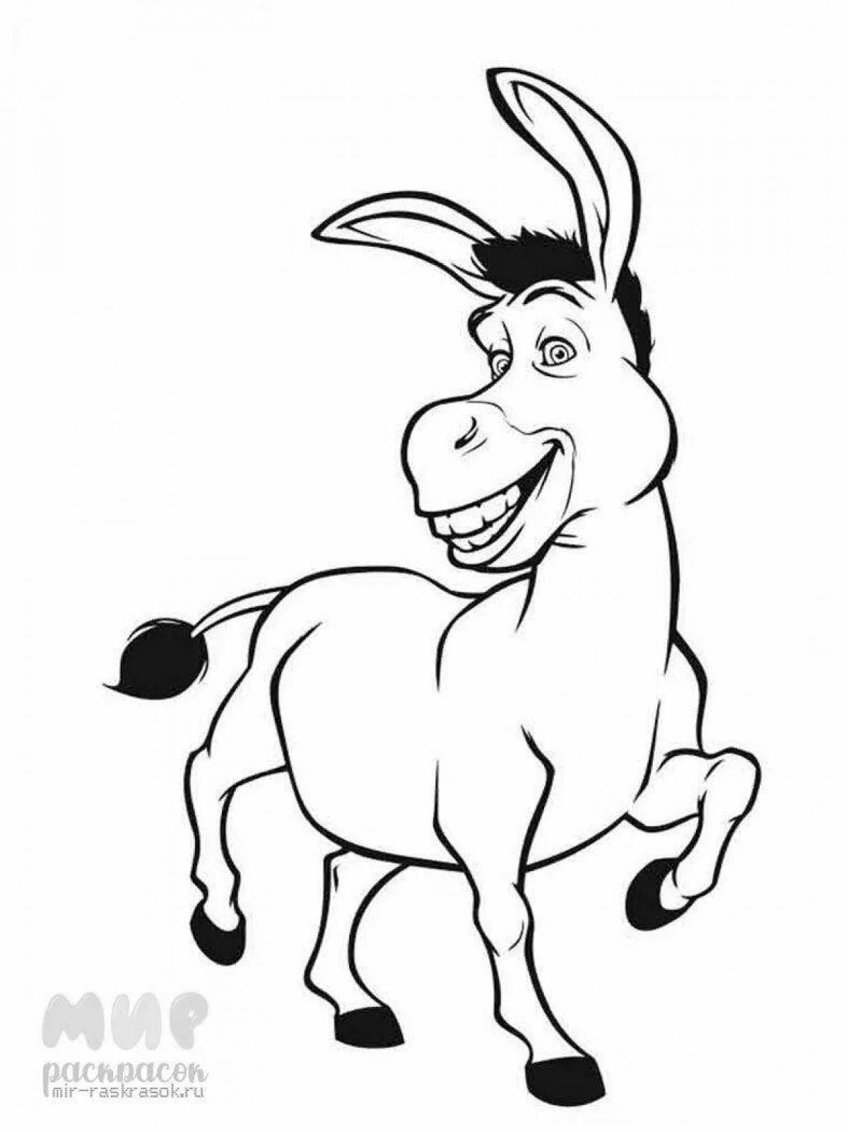 A fun coloring donkey from Shrek