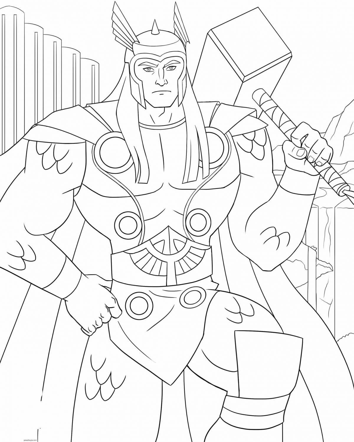Magic Thor coloring book for kids