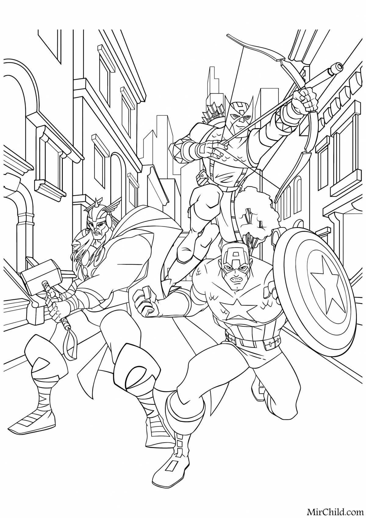 Glorious Thor coloring pages for kids