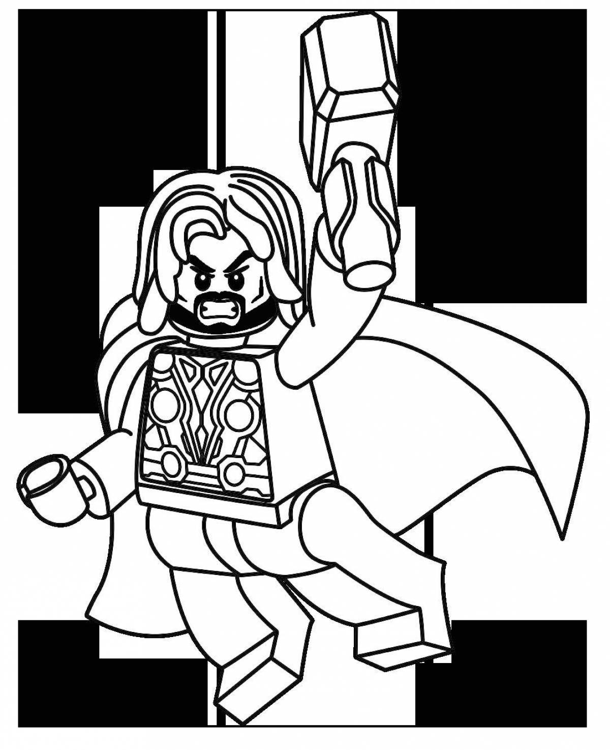 Adorable Thor coloring page for kids