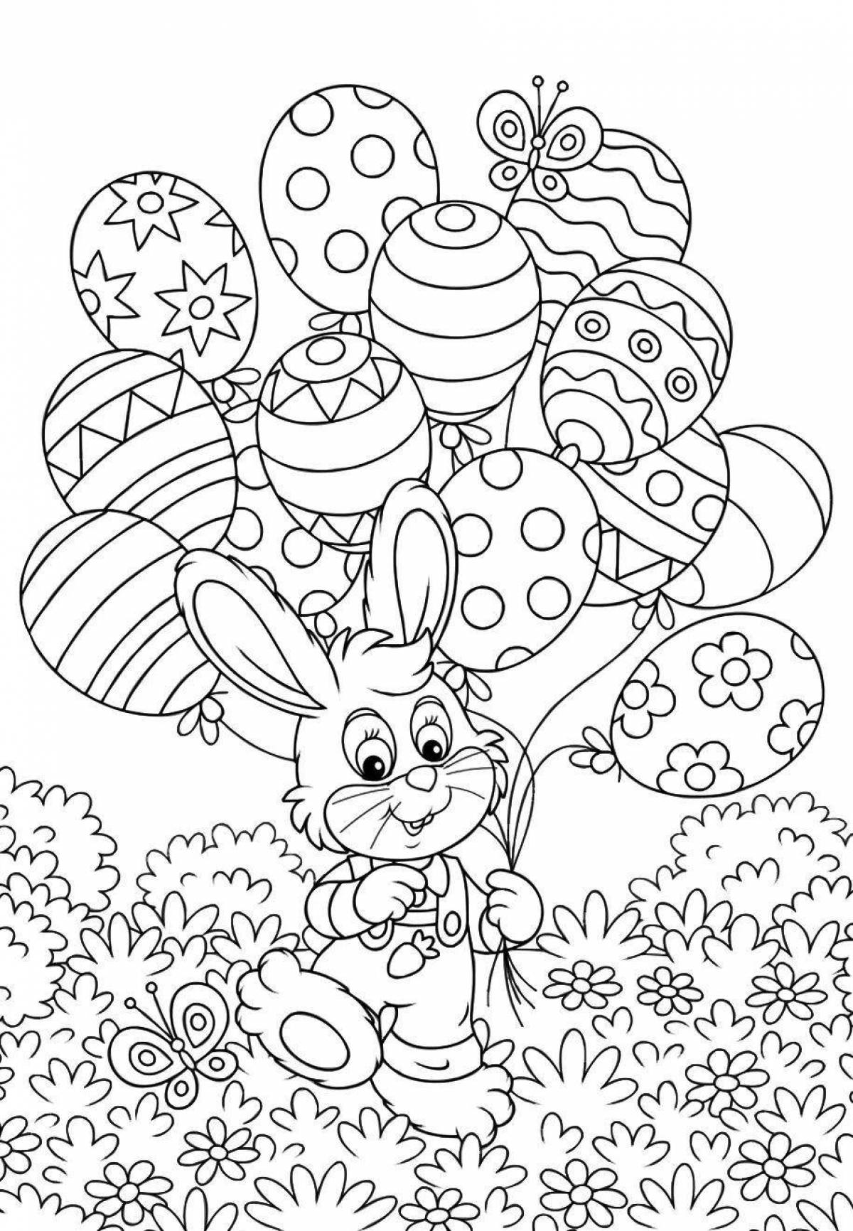Красочный кролик с шариками
