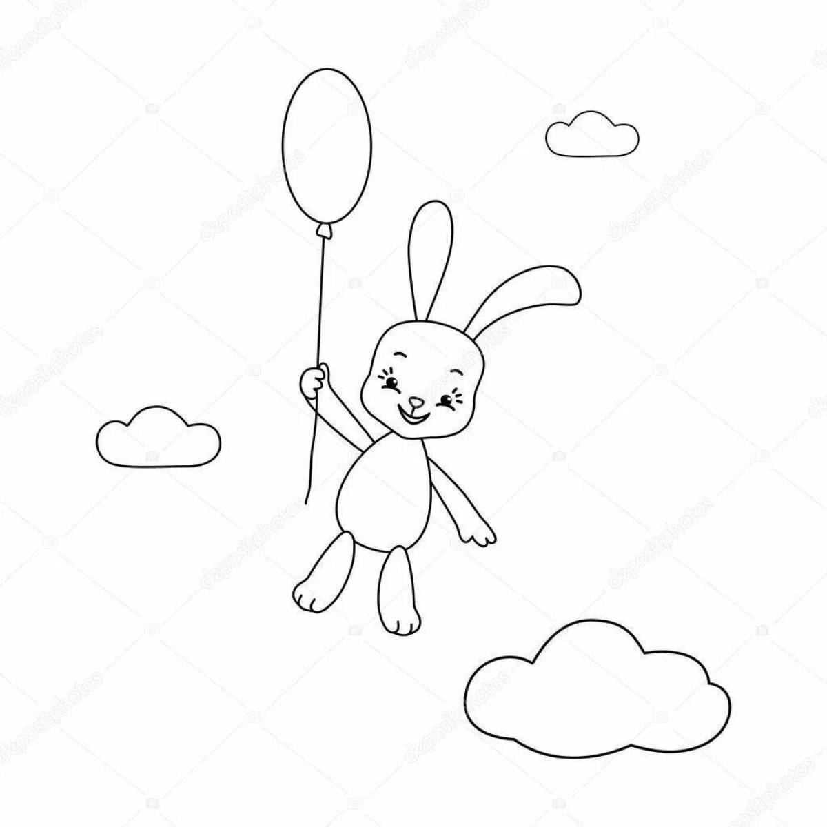 Happy bunny with balloons
