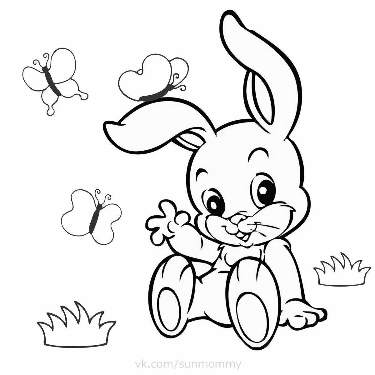 Naughty rabbit with balloons