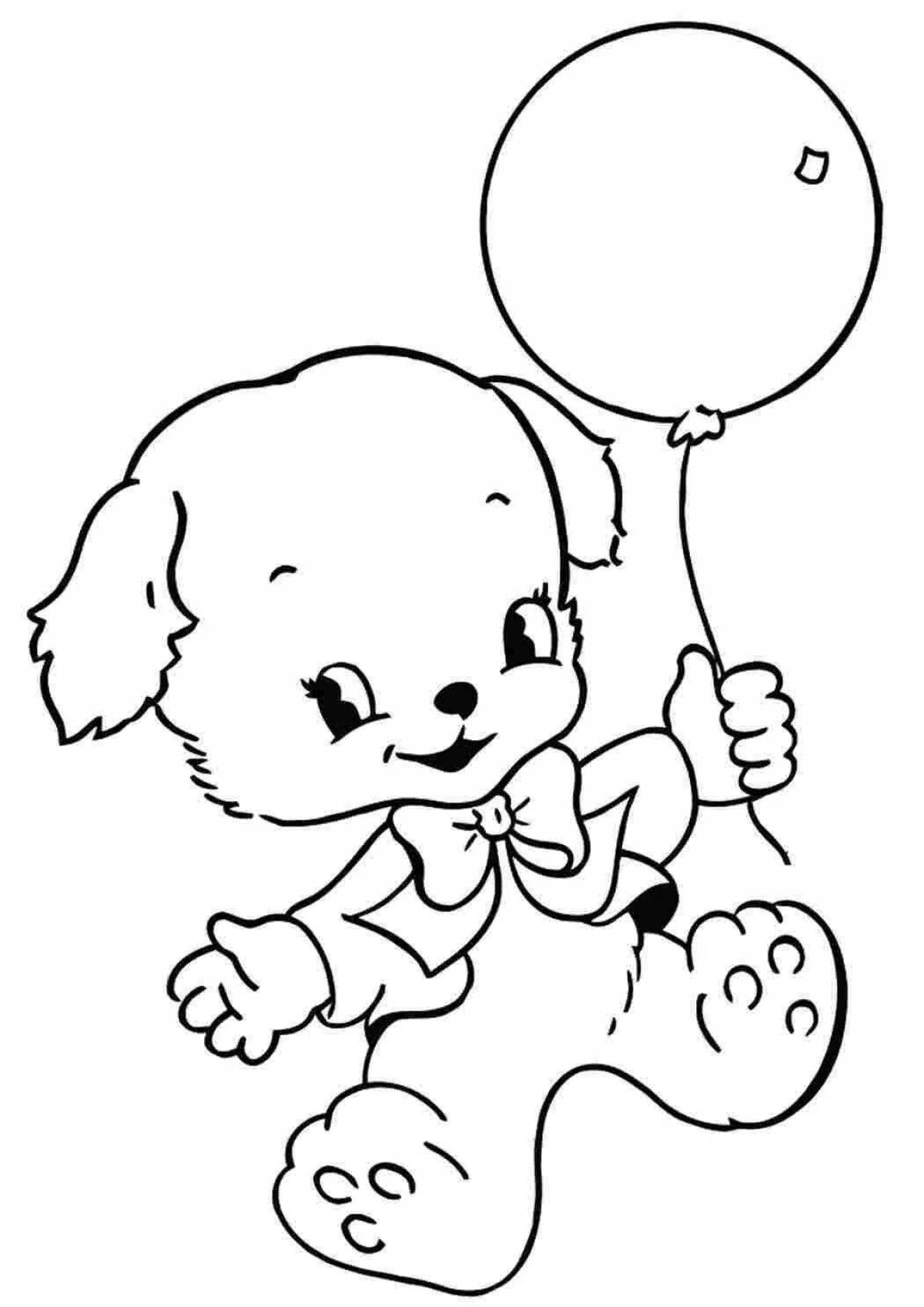 Bubble bunny with balloons