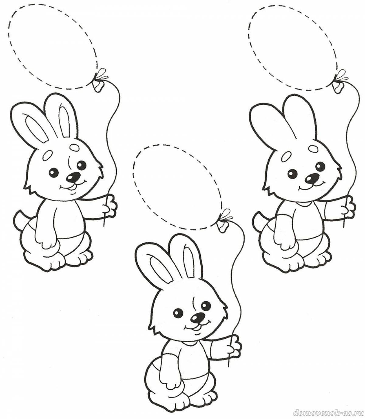 Bunny with balloons #3