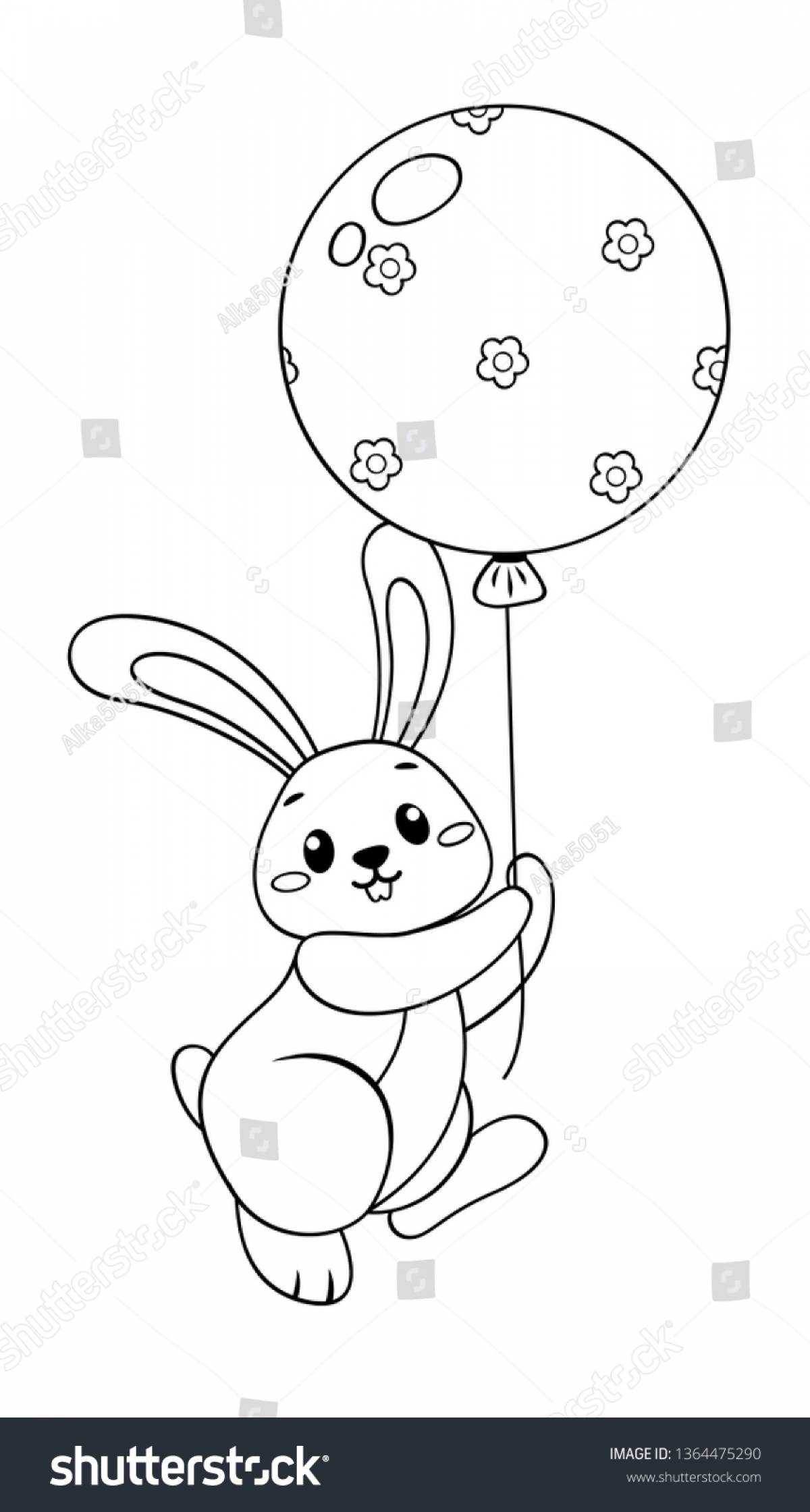 Bunny with balloons #6