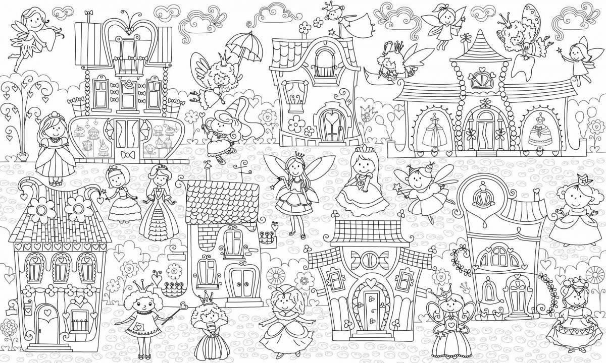 Amazing children's world house coloring book