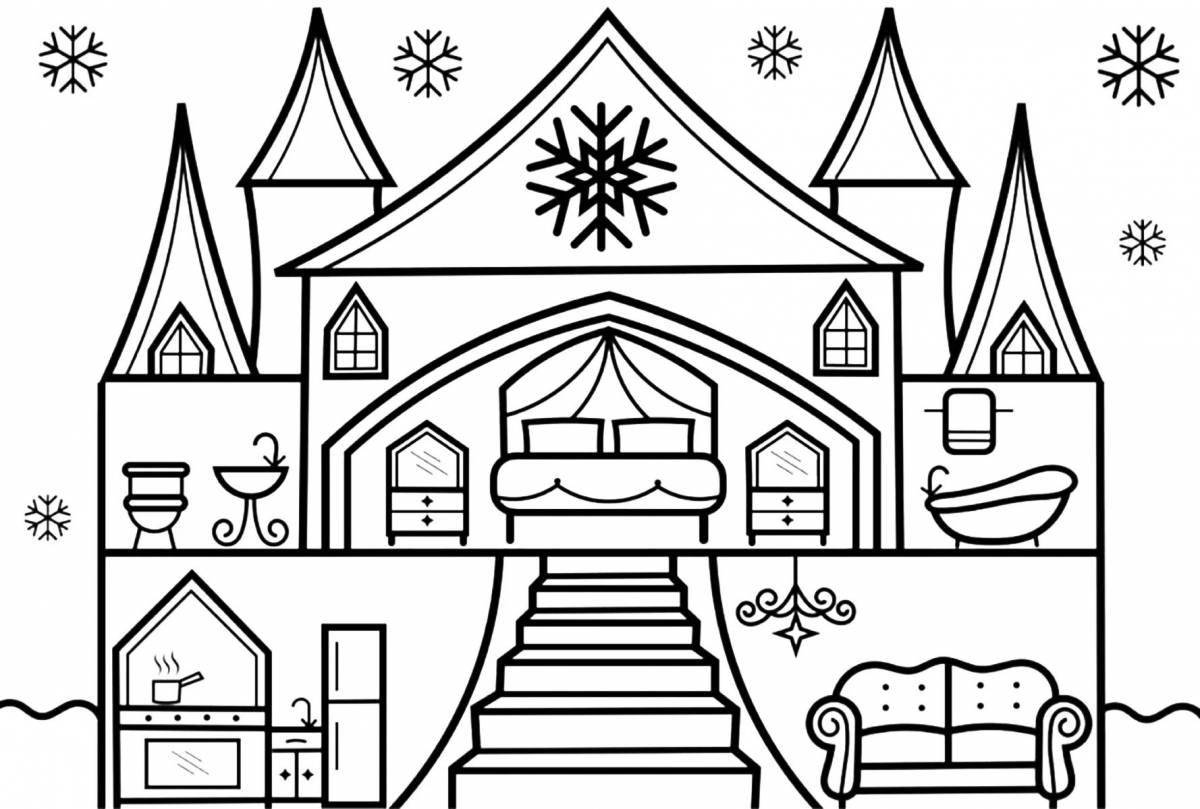 Color crazy children's world house coloring book