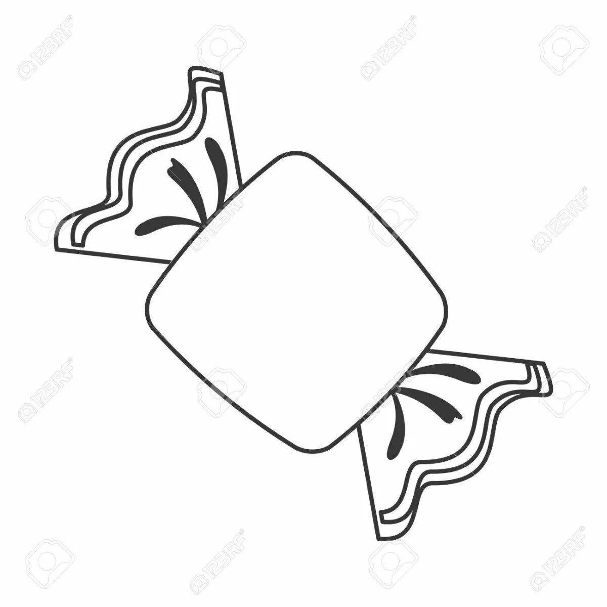 Photo Coloring page playful candy wrapper