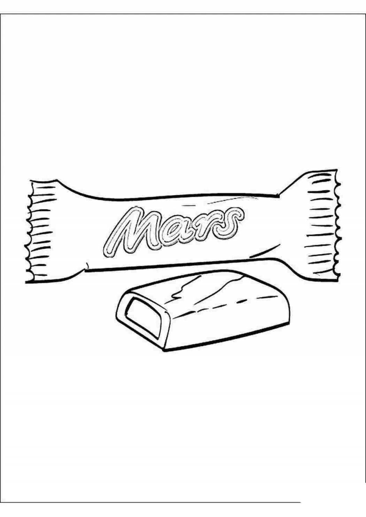 Photo Coloring page funny candy wrapper