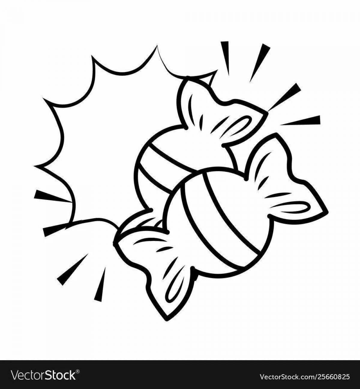 Coloring page funny candy wrapper