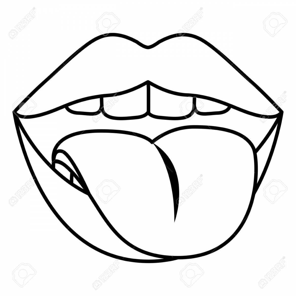 Заманчивая раскраска рот с зубами