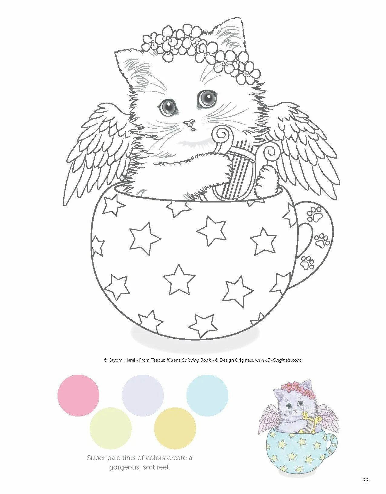 Weird cat in a hat coloring book