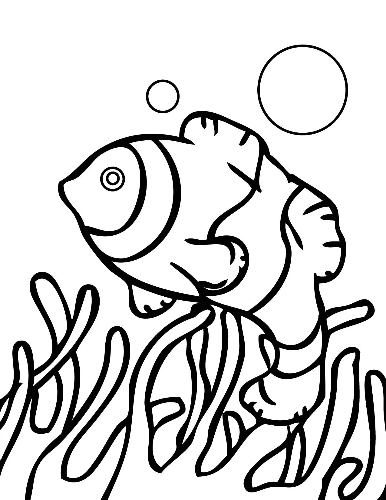Рыбка с водорослями #2