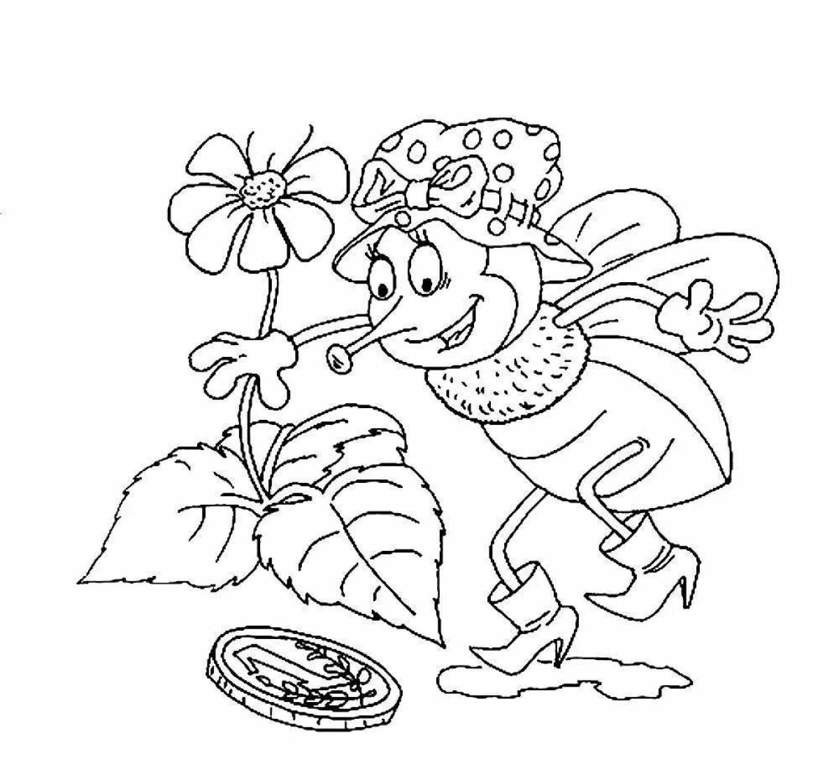 Live coloring heroes of Chukovsky's fairy tales