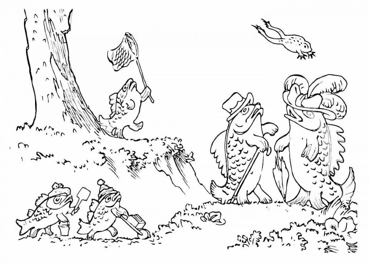 Fabulous coloring pages heroes of Chukovsky's fairy tales
