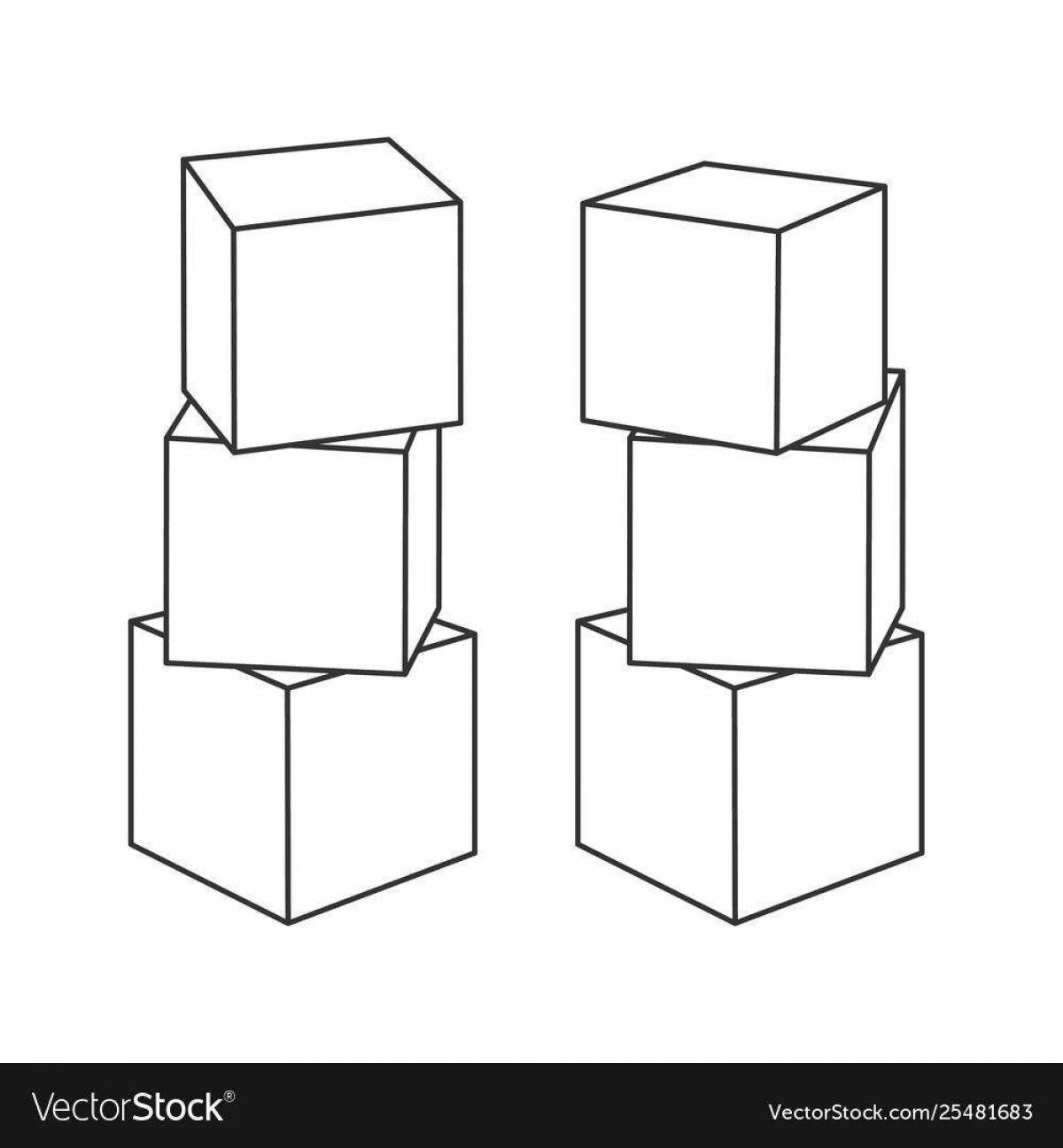 Красочный куб раскраски для детей