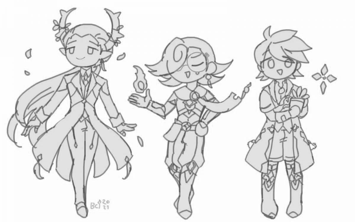 Photo Joyous cookie run kingdom coloring page