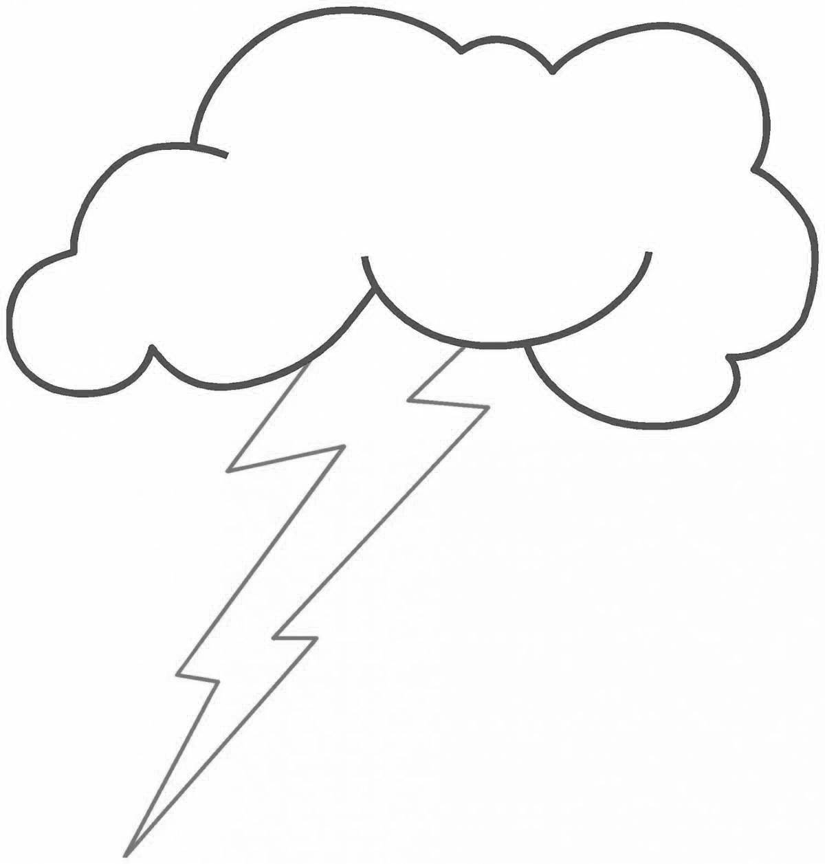Merry thunderstorm coloring book for kids