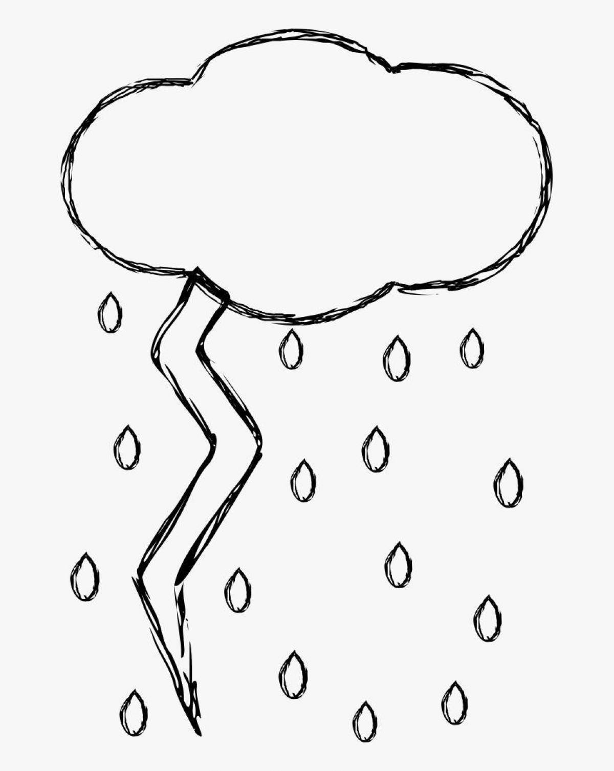 Glowing thunderstorm coloring book for kids