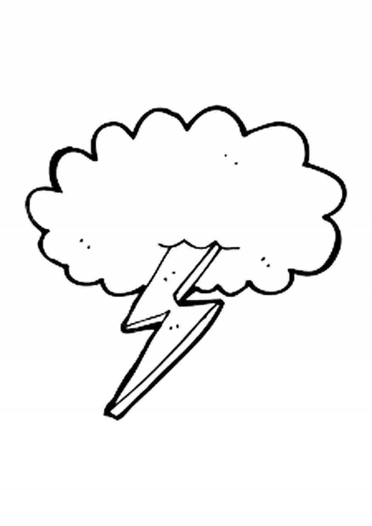 Great thunderstorm coloring book for kids