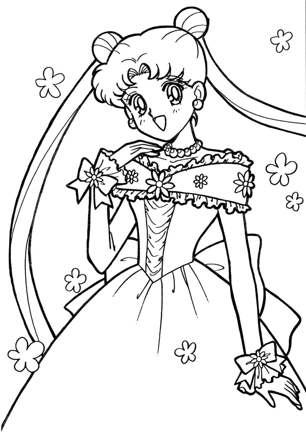 Great coloring book for girls sailor moon