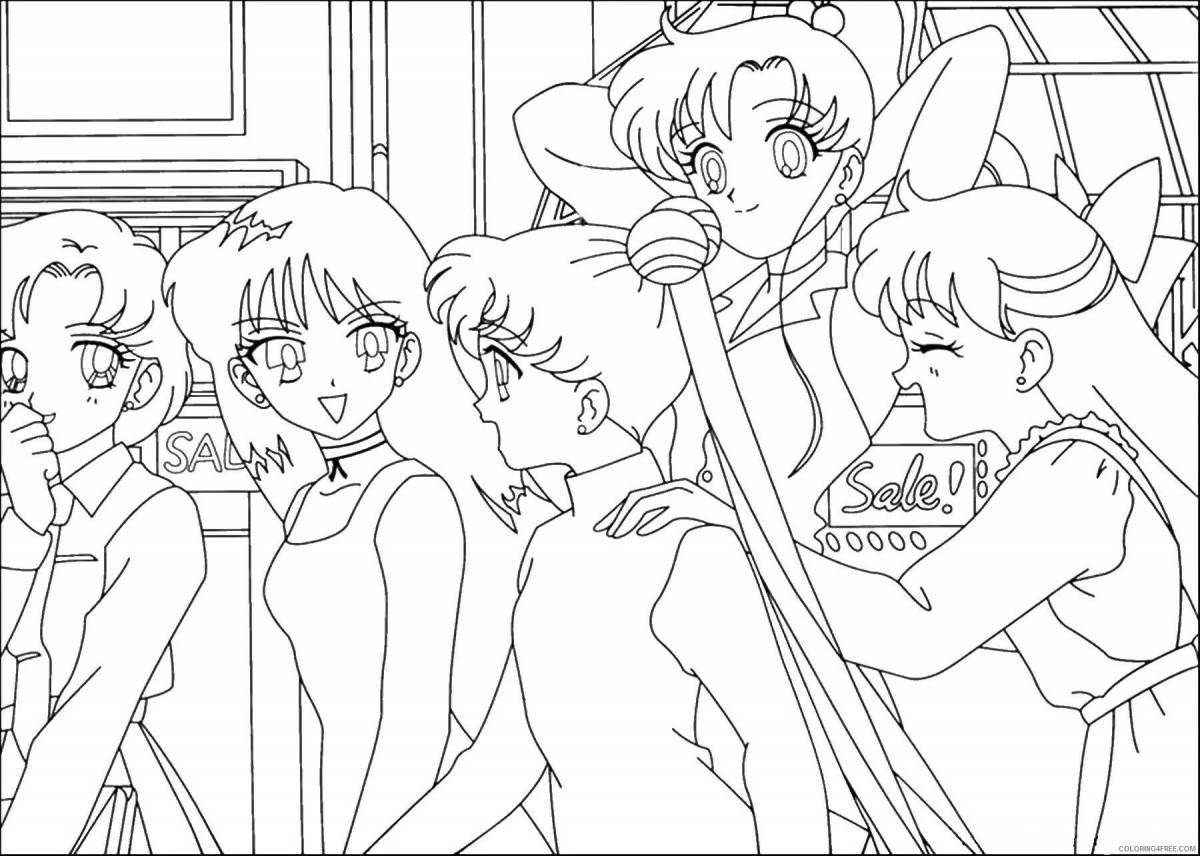 Amazing coloring book for girls sailor moon