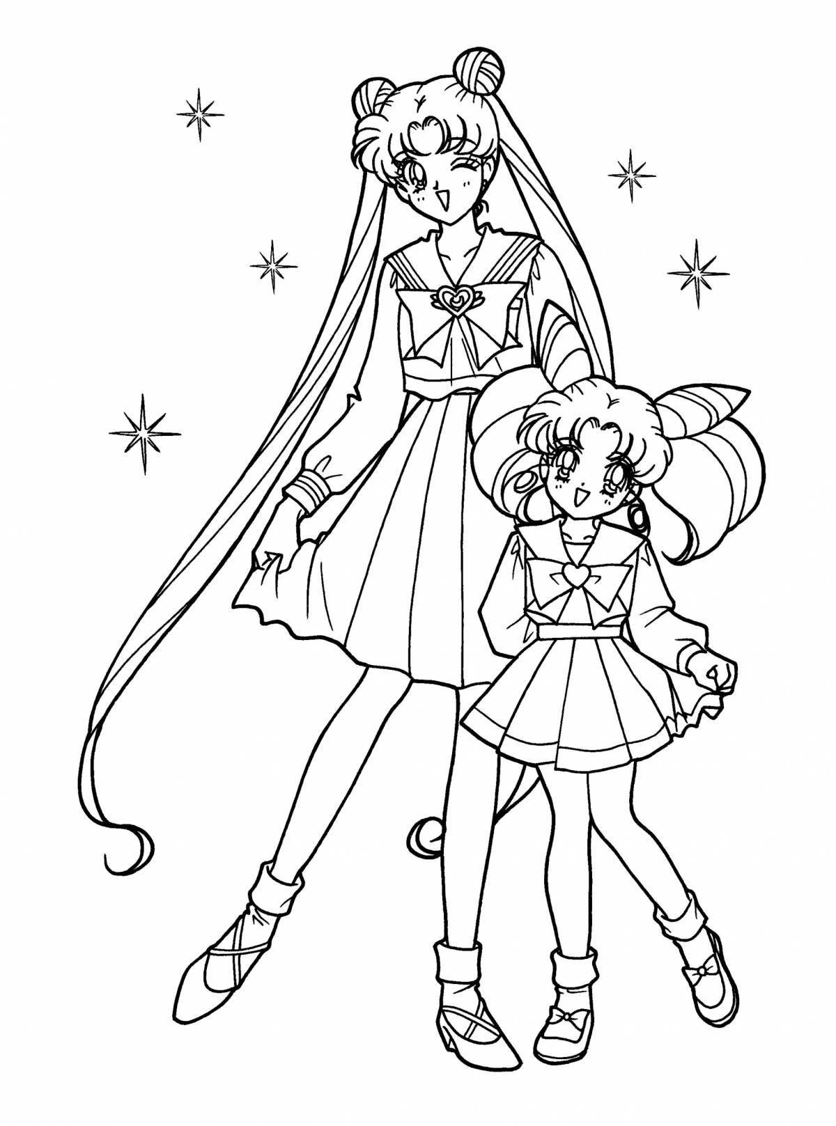 Coloring book for girls sailor moon