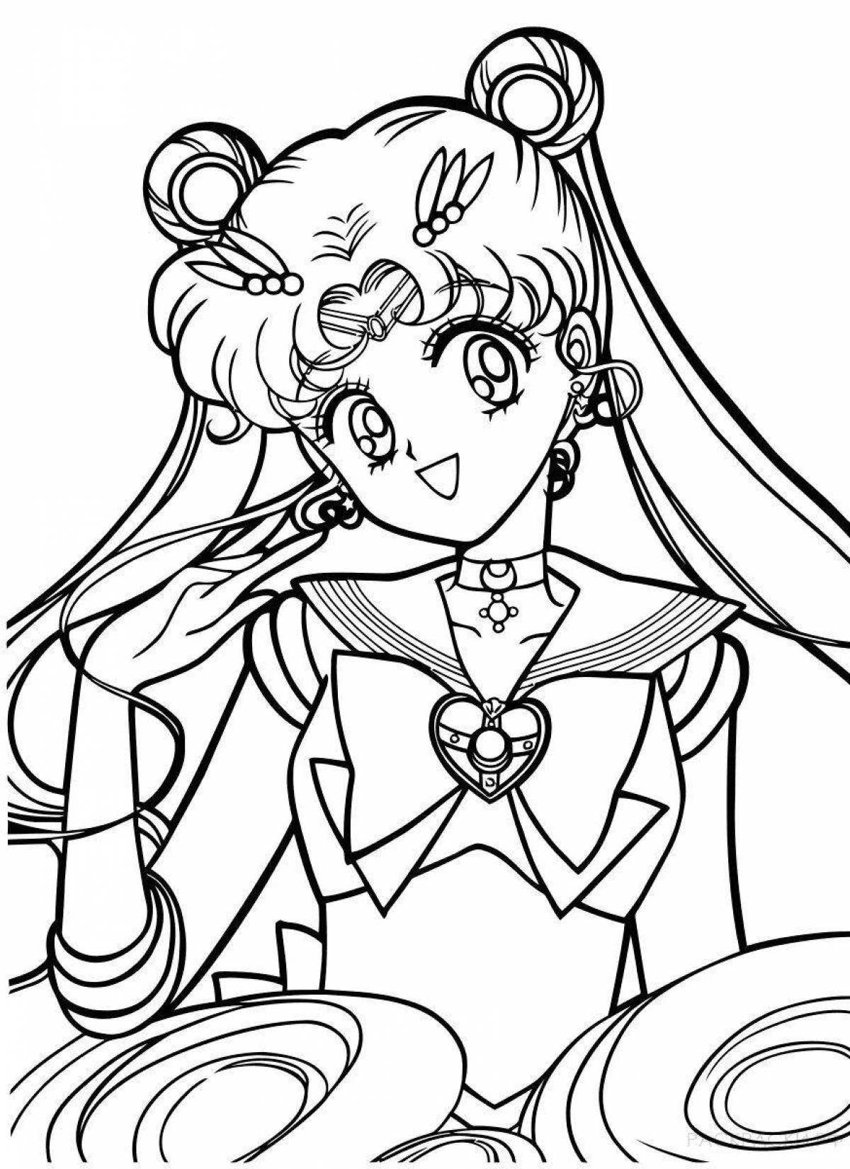 Exotic coloring book for girls sailor moon
