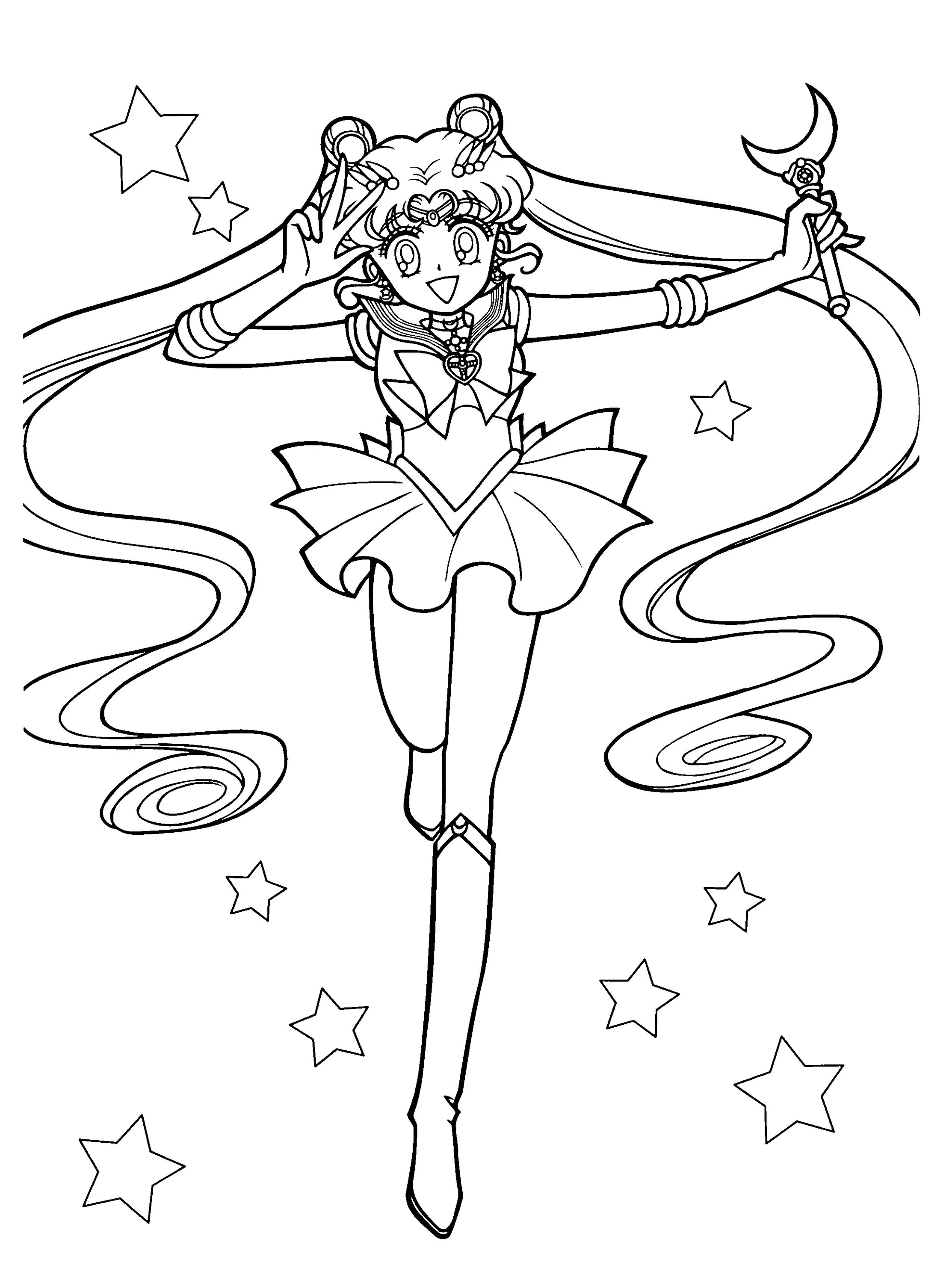 Refreshing coloring book for girls sailor moon