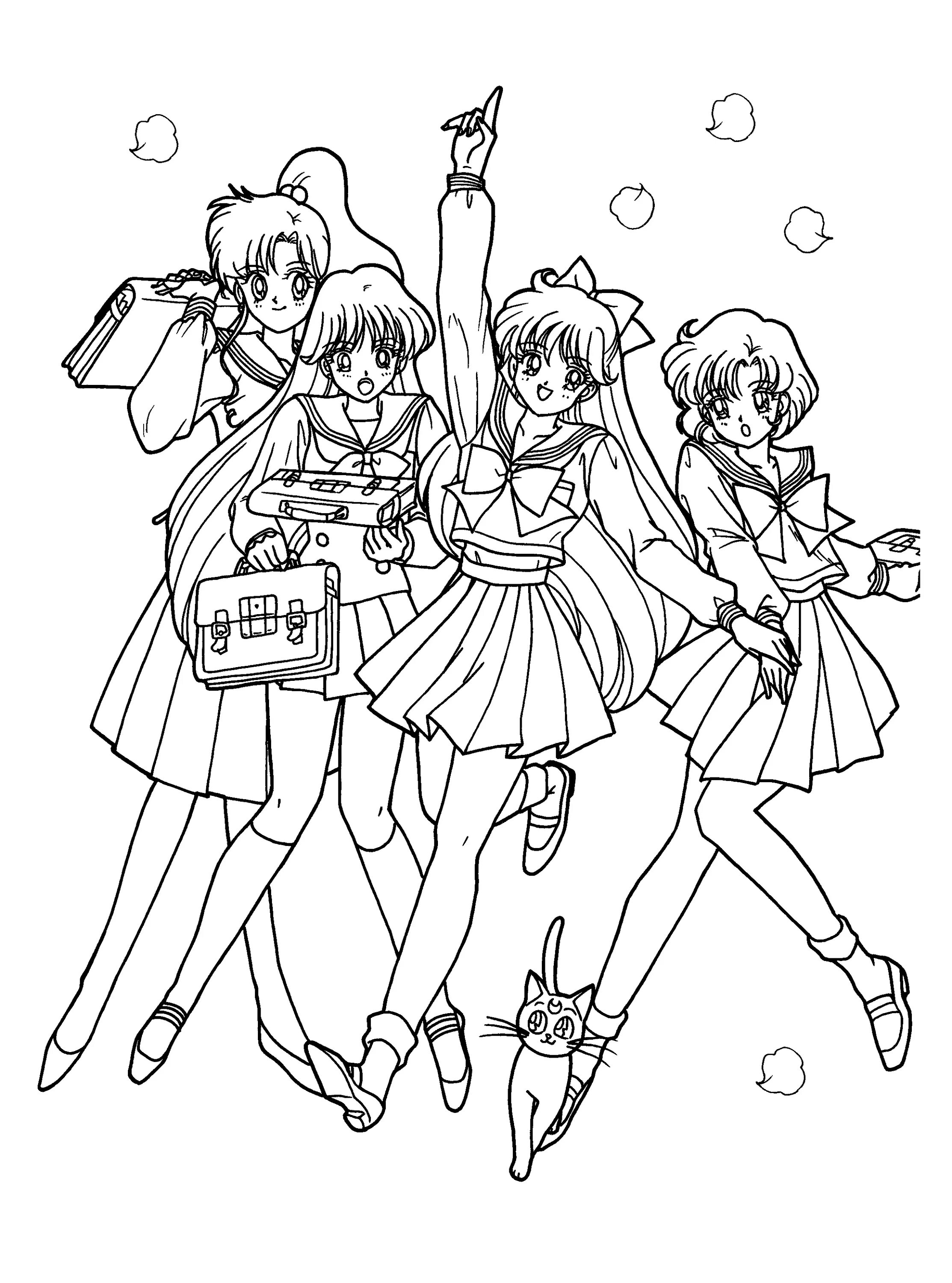 Inspirational coloring book for girls sailor moon