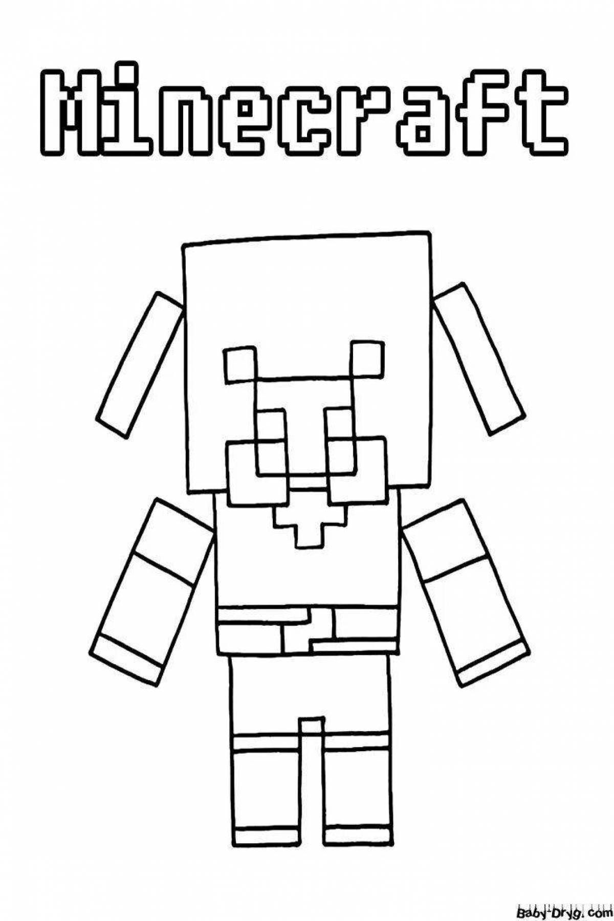 Outstanding coloring minecraft warden