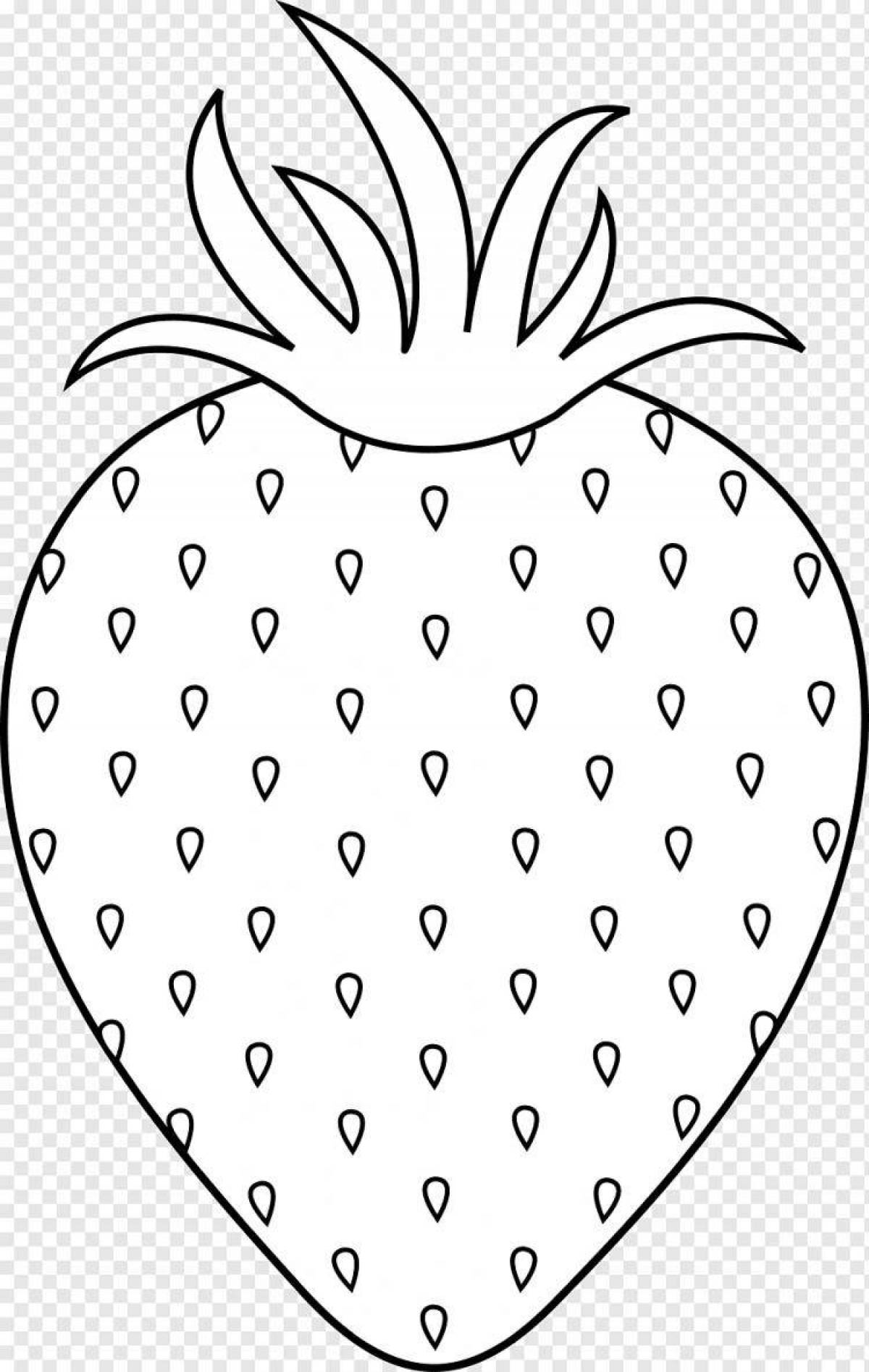 Amazing strawberry coloring book for kids