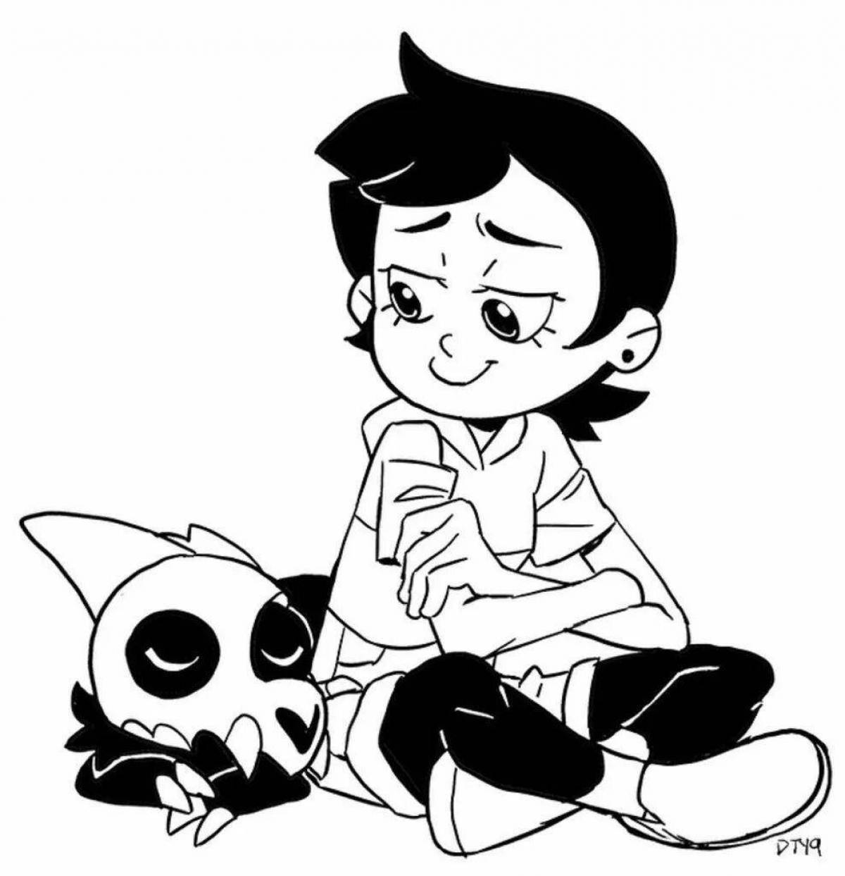 Bright owl house coloring page luz