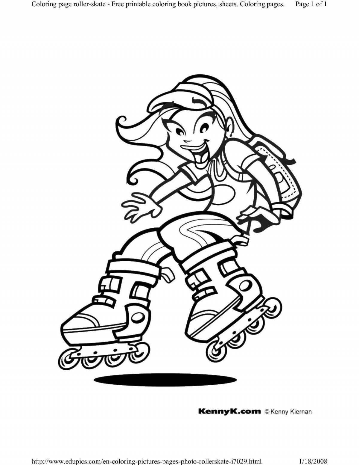 Confident girl on a skateboard