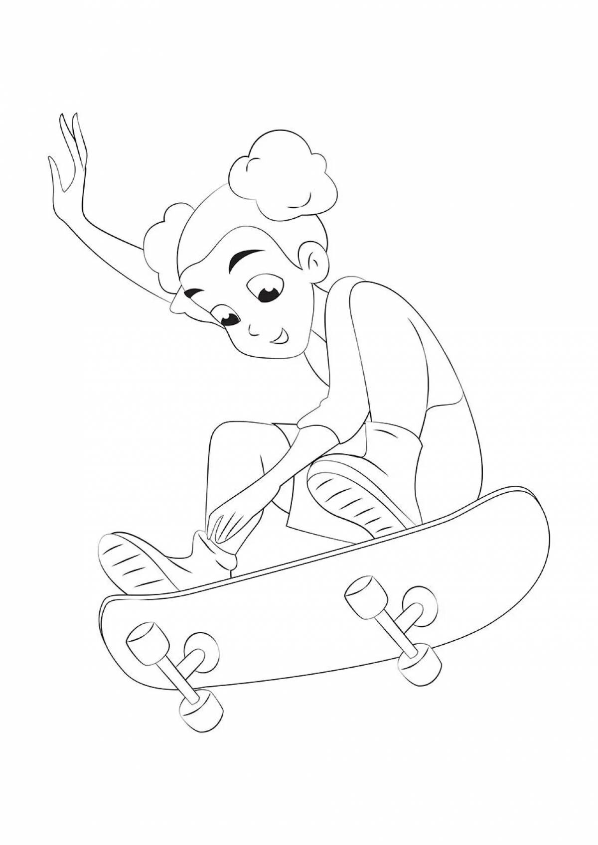 Exquisite skateboard girl