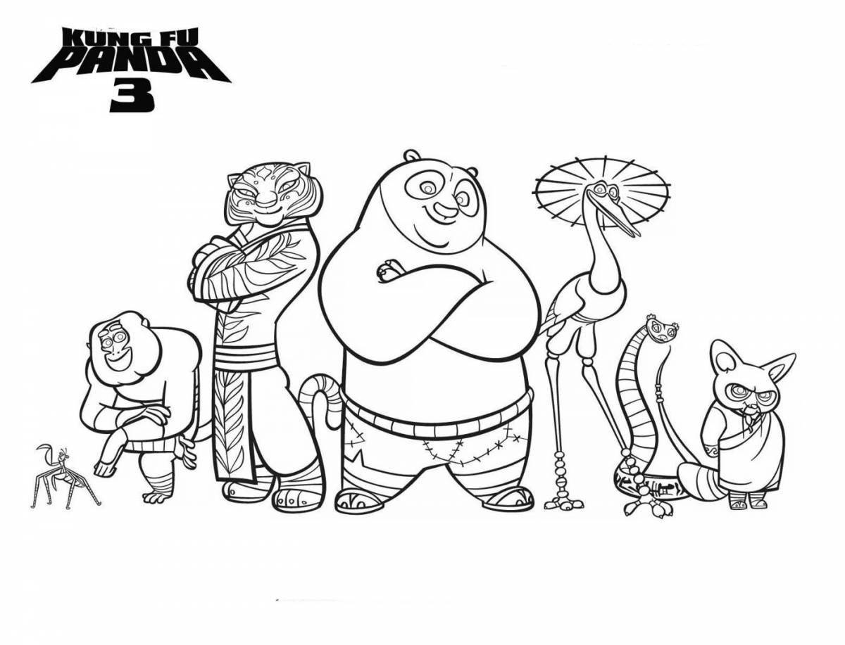 Fun kung fu panda kai coloring book