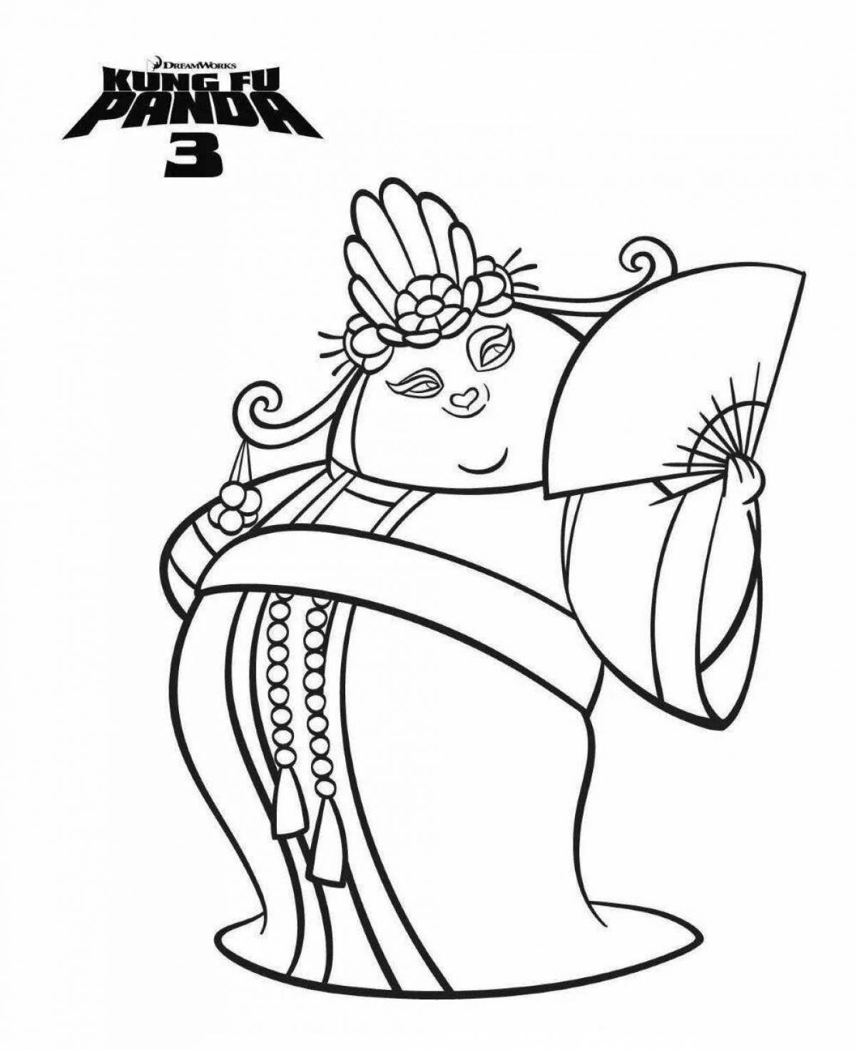 Fun kungfu panda kai coloring page