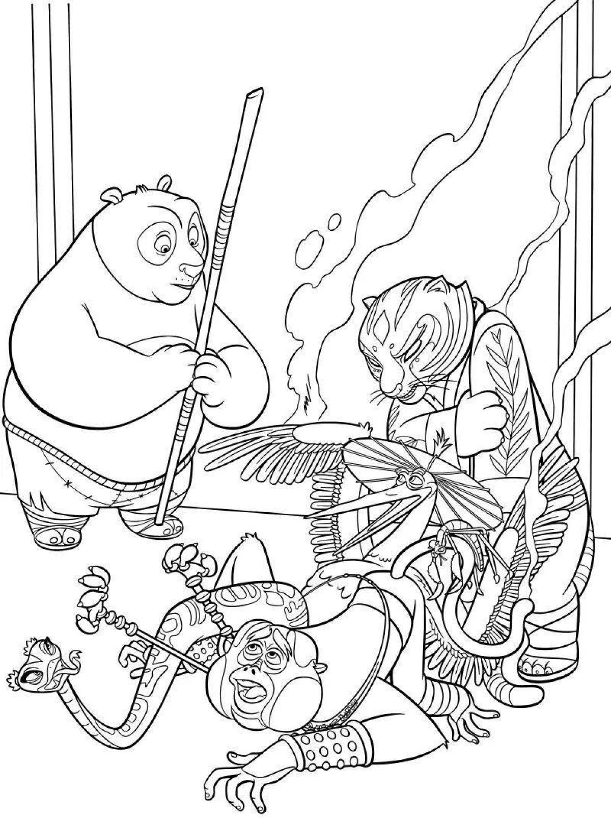Glorious kung fu panda kai coloring book