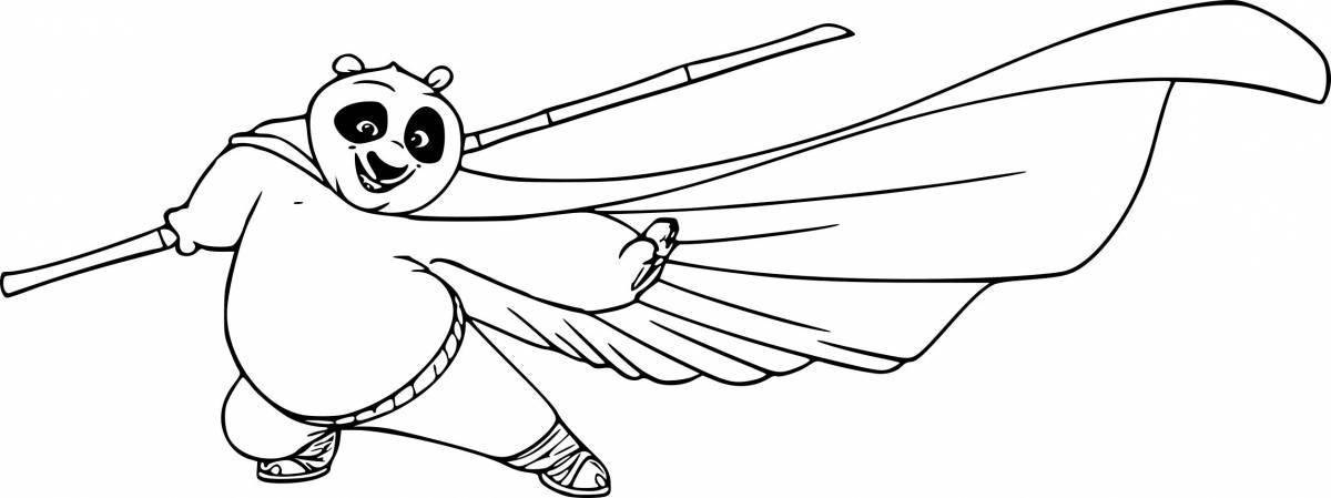 Wonderful kung fu panda kai coloring book
