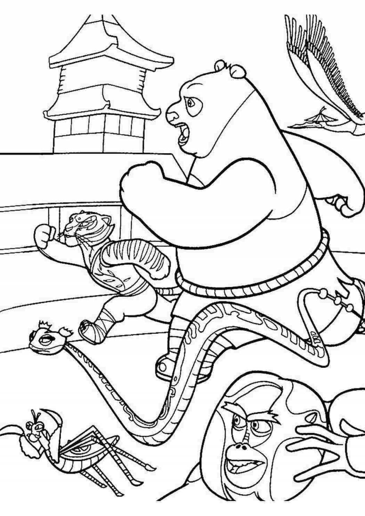 Dynamic kung fu panda kai coloring book