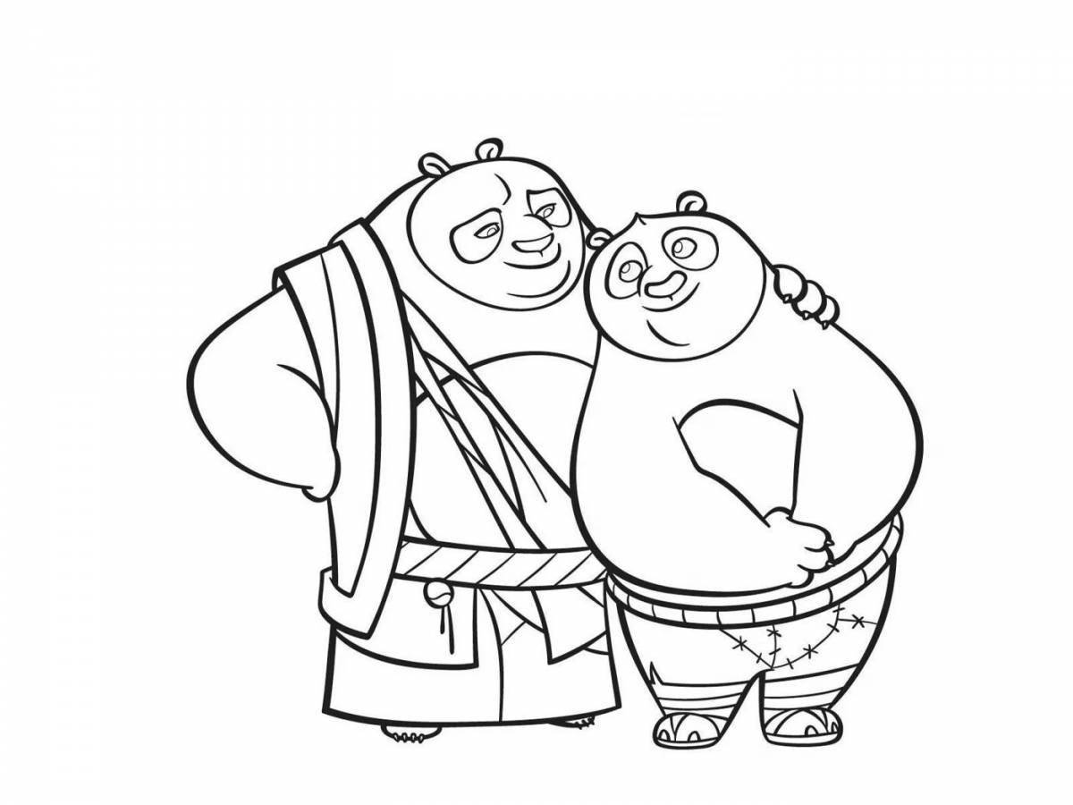Brave kung fu panda kai coloring book