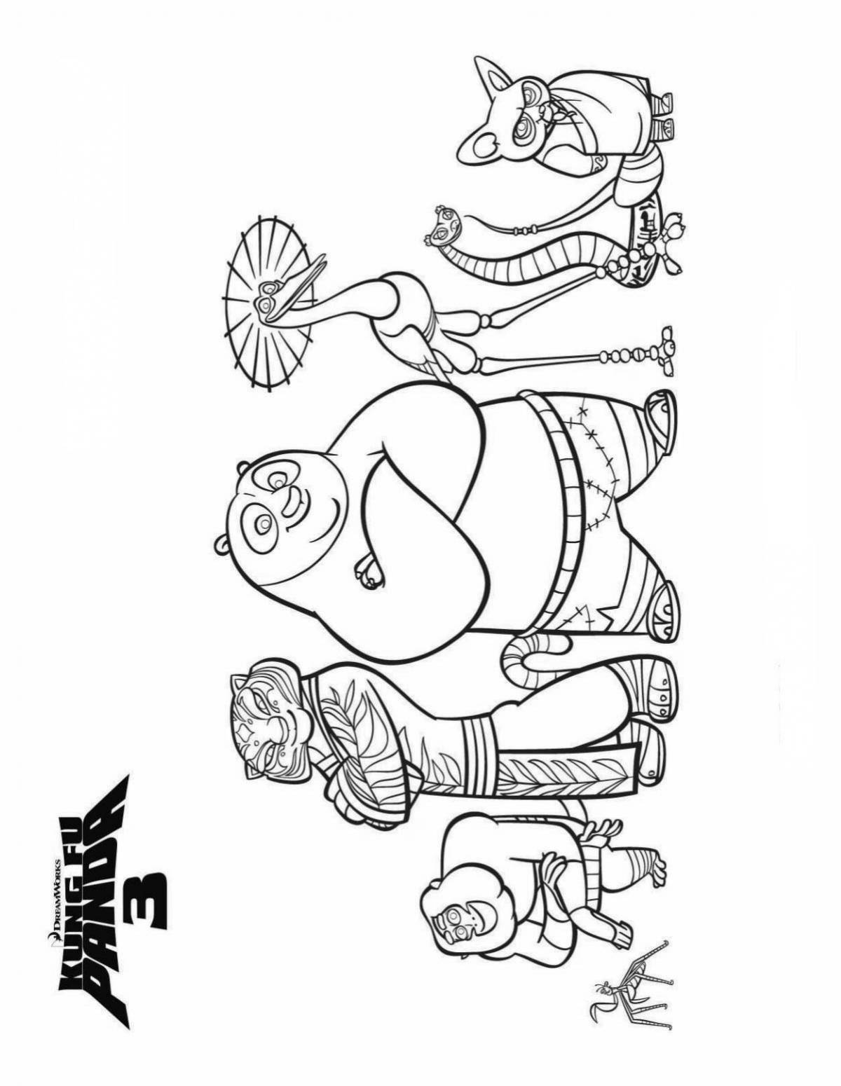 Brilliant kung fu panda kai coloring book