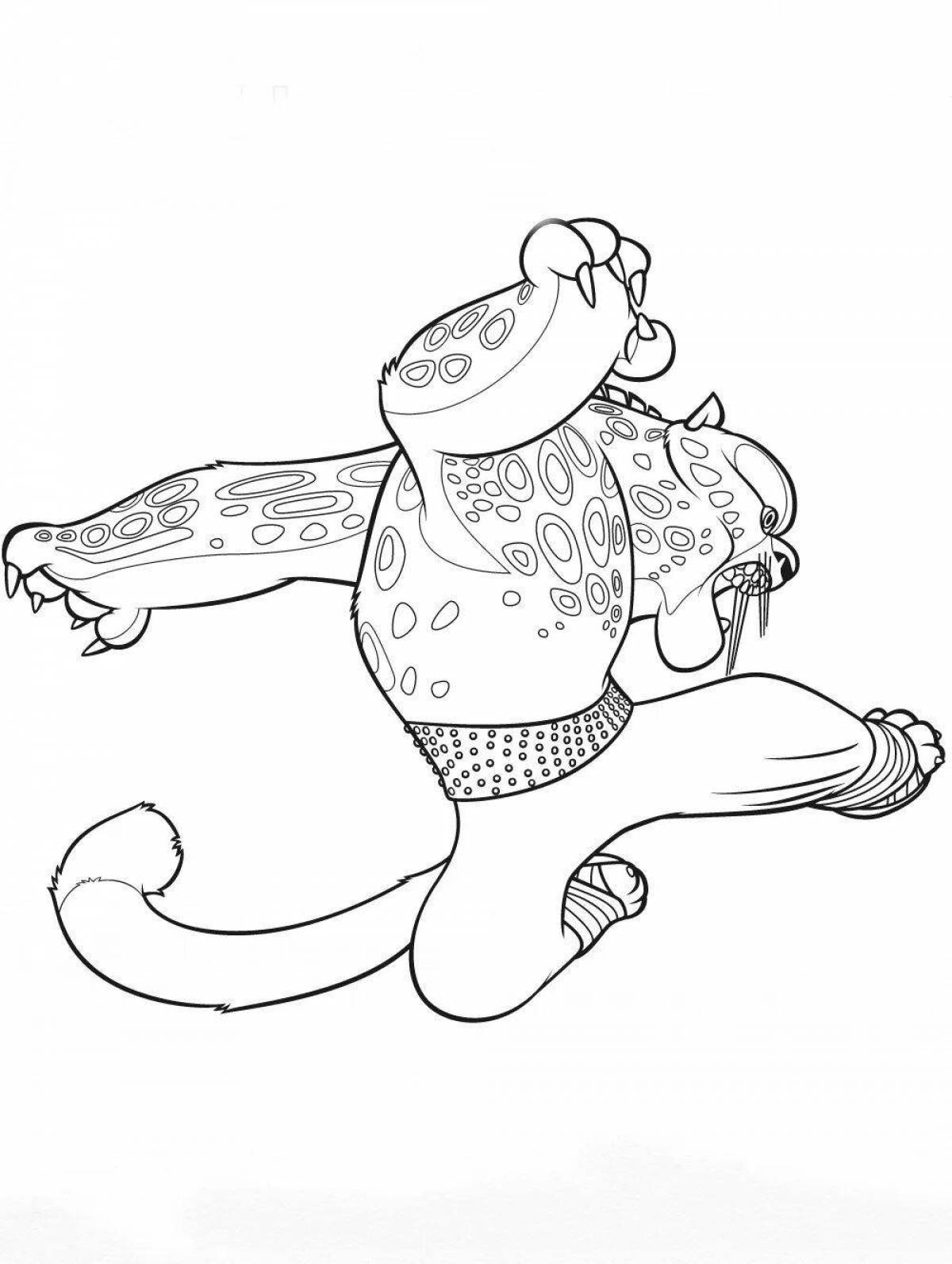 Coloring radiant kung fu panda kai