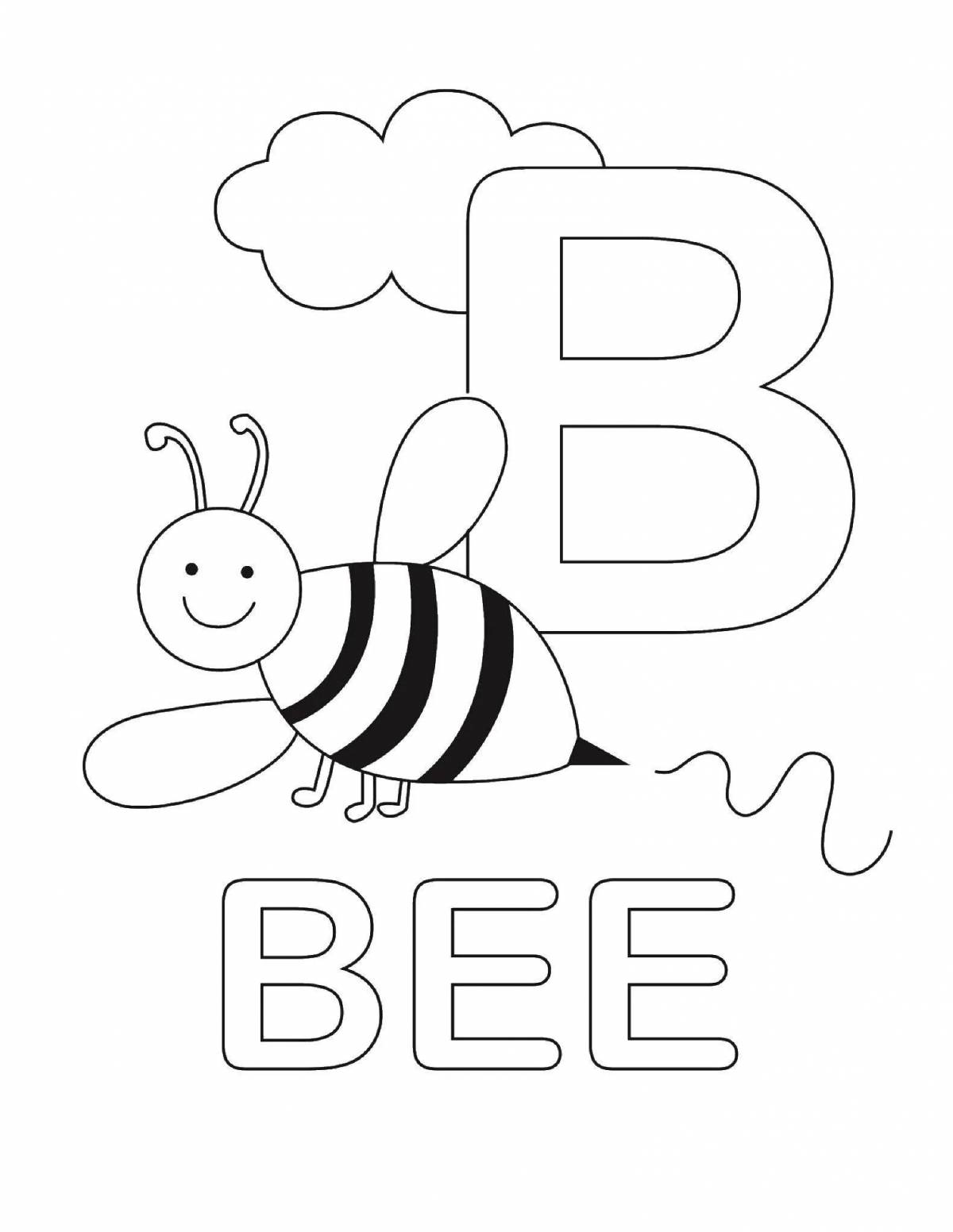 Funny letter b coloring book