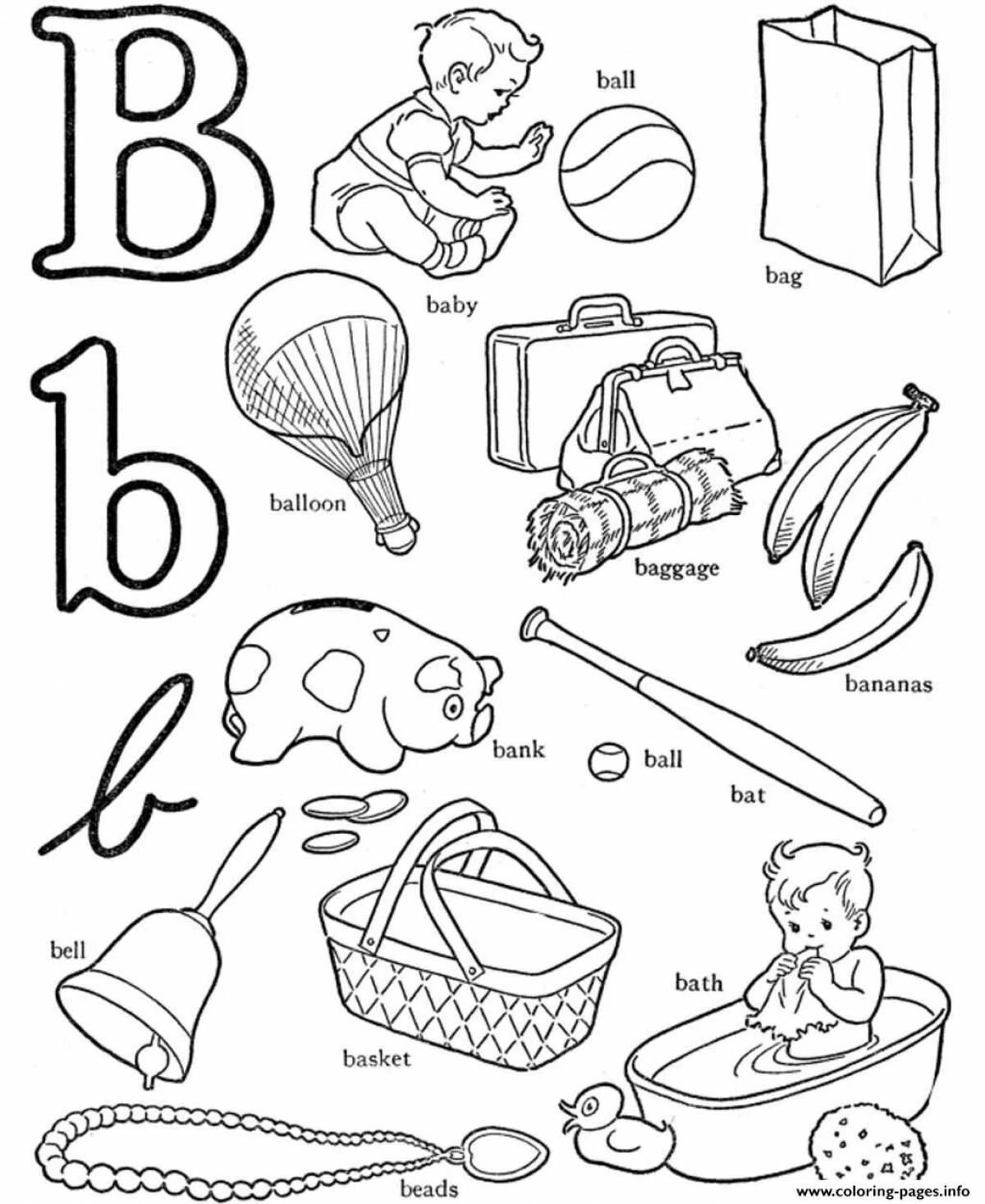 Coloring bright letter b