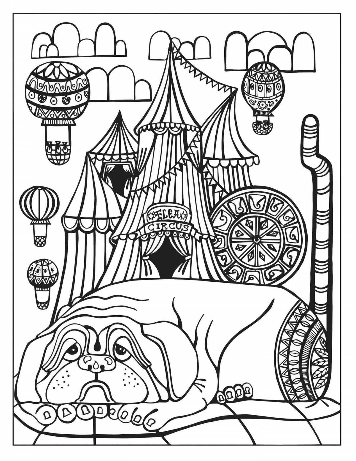 Coloring page magical night at the museum