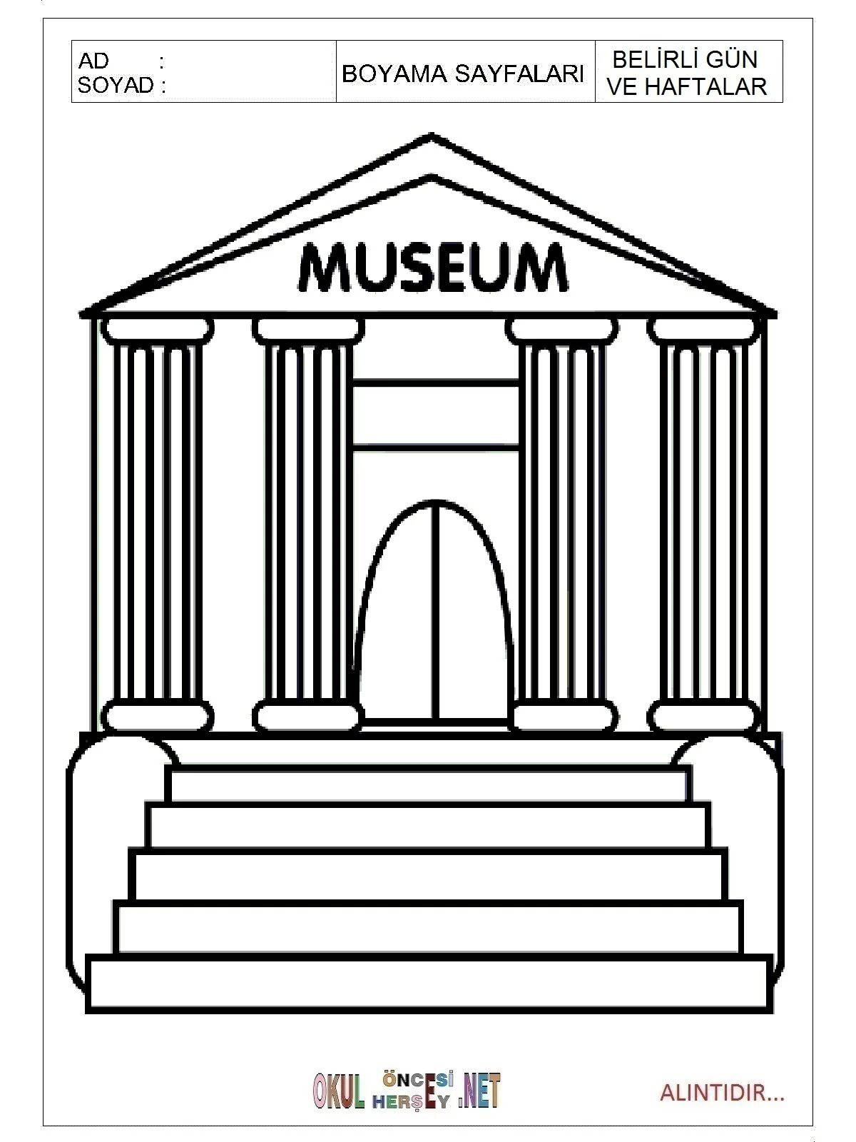 Mystical night at the museum coloring book